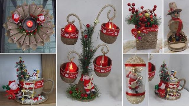 8 Jute craft Christmas decorations ideas