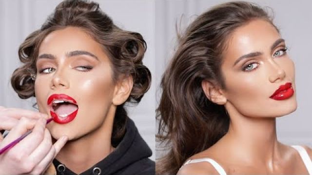10 Minute Glam! [Red Glossy Lip] // PAINTEDBYSPENCER